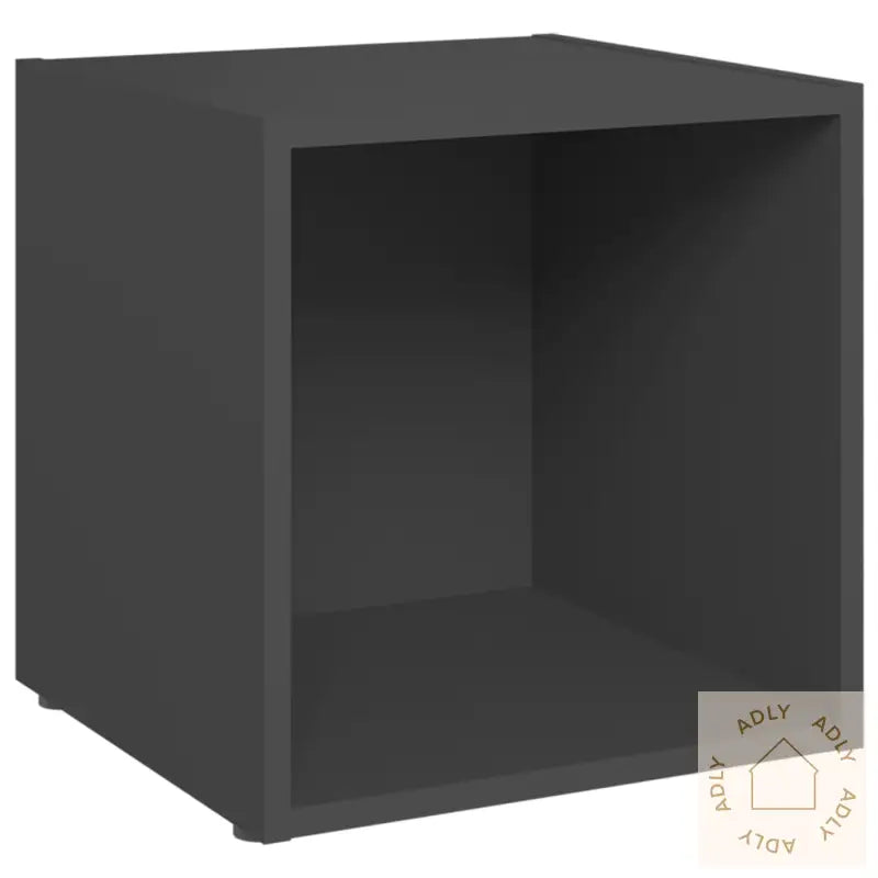 Tv-Benker 2 Stk Grå 37X35X37 Cm Konstruert Tre