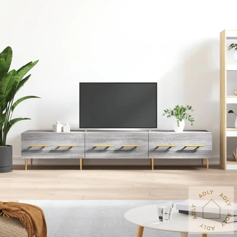 Tv-Benk Grå Sonoma 150X36X30 Cm Konstruert Tre