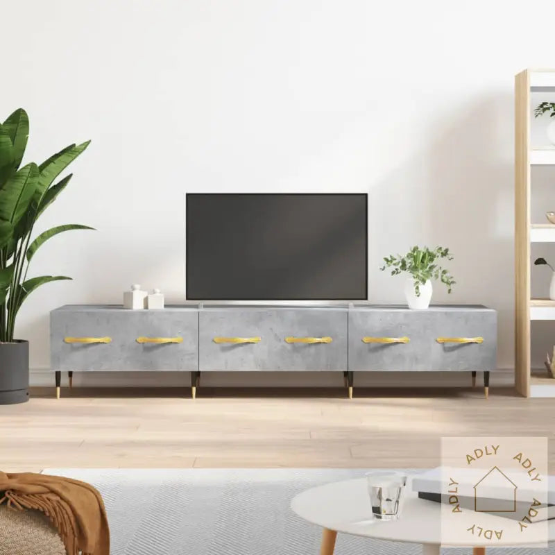 Tv-Benk Betonggrå 150X36X30 Cm Konstruert Tre