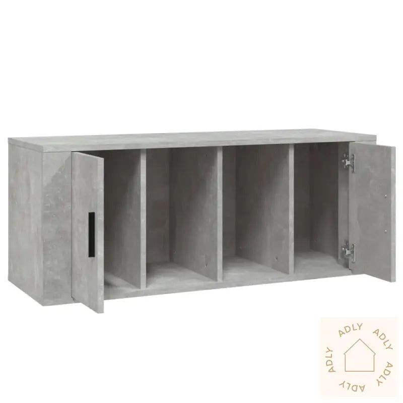 Tv-Benk Betonggrå 100X35X40 Cm Konstruert Tre