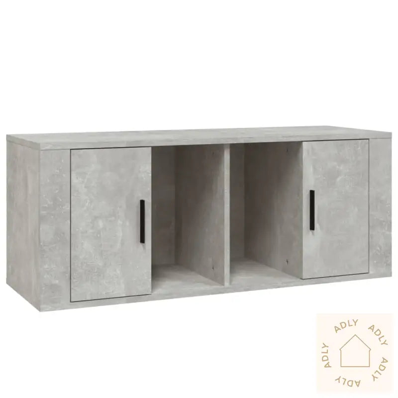 Tv-Benk Betonggrå 100X35X40 Cm Konstruert Tre