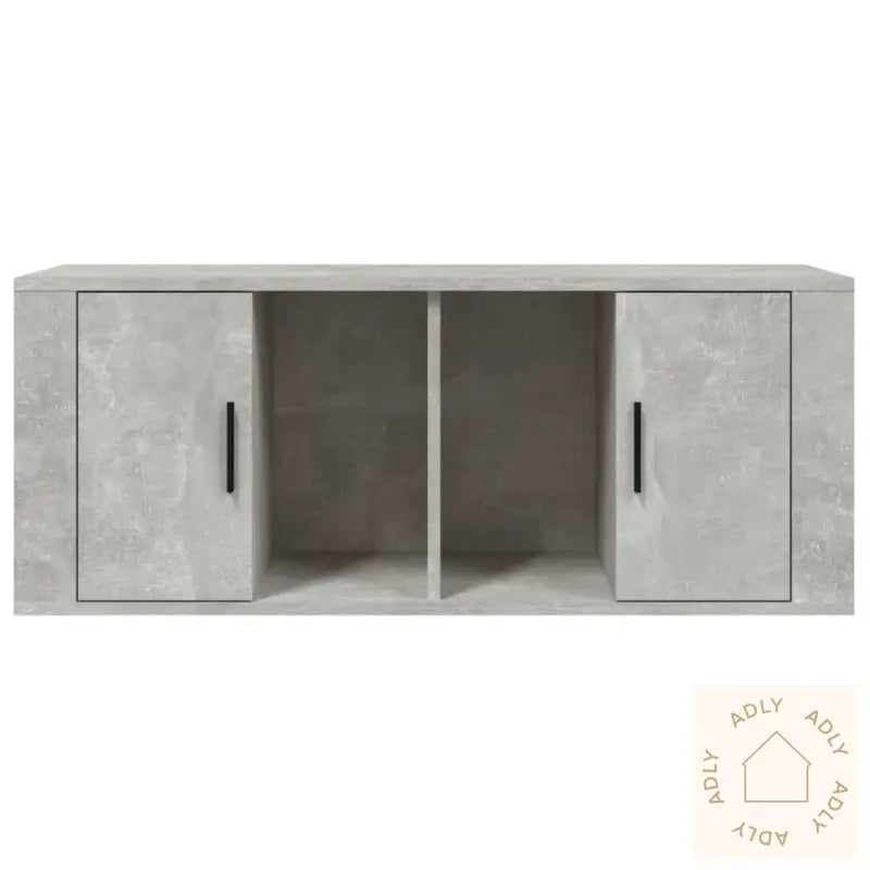 Tv-Benk Betonggrå 100X35X40 Cm Konstruert Tre