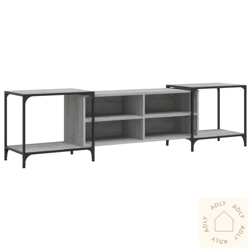 Tv-Benk Grå Sonoma 203X37X50 Cm Konstruert Tre