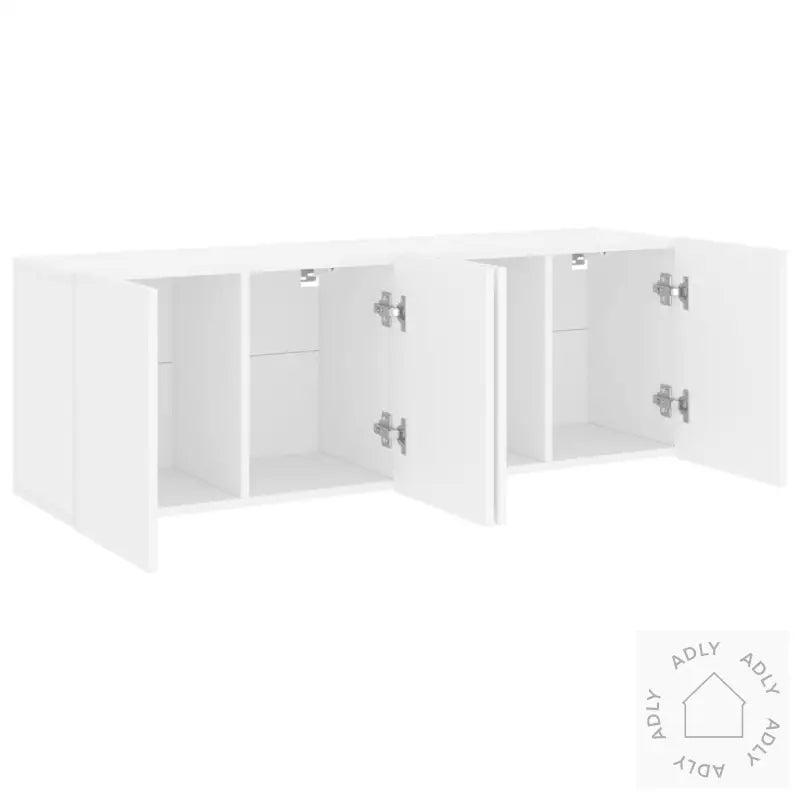 Veggmonterte Tv-Benker 2 Stk Hvit 60X30X41 Cm