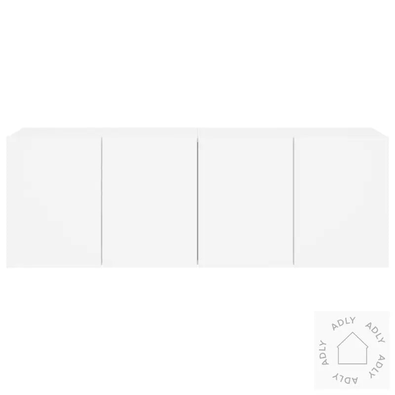 Veggmonterte Tv-Benker 2 Stk Hvit 60X30X41 Cm