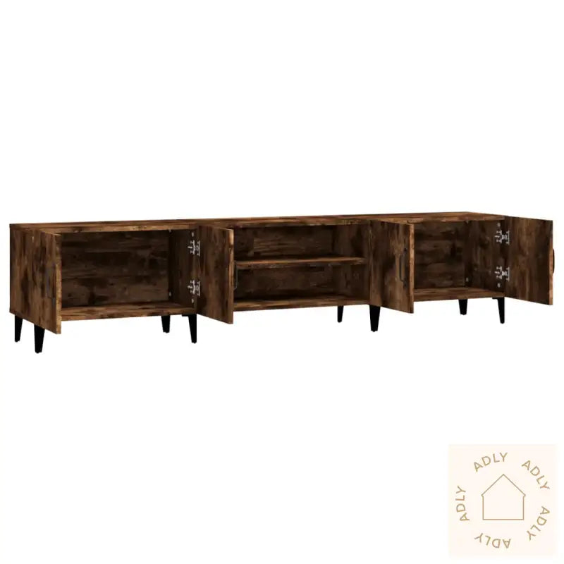 Tv-Benk Røkt Eik 180X31,5X40 Cm Konstruert Tre