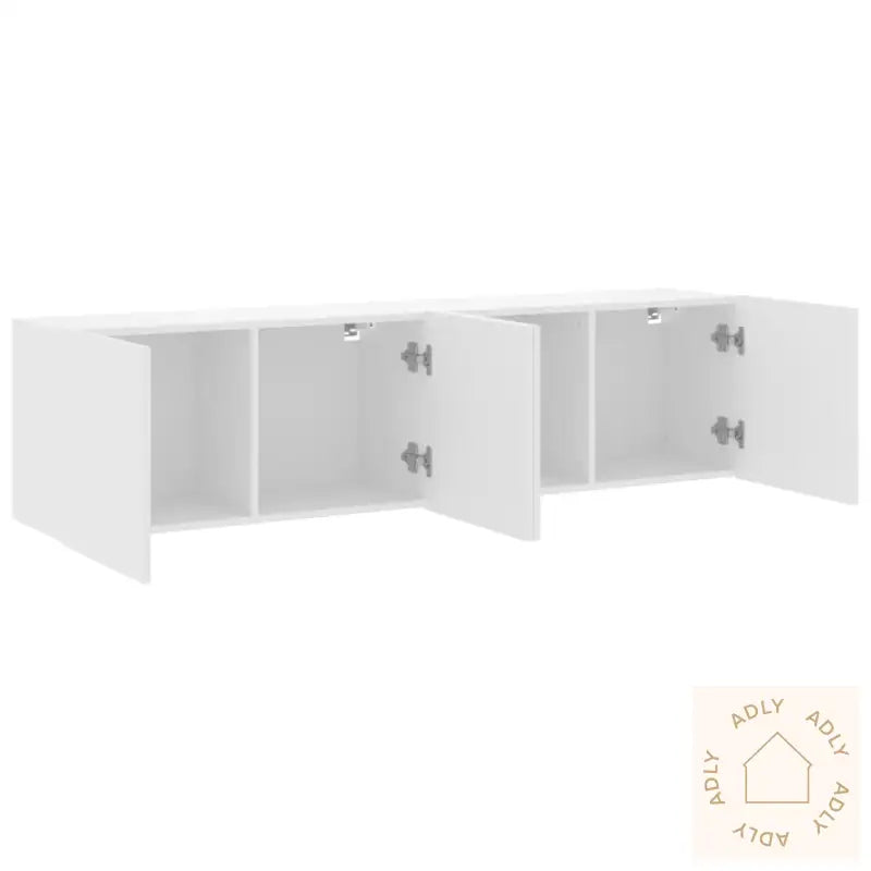 Veggmonterte Tv-Benker 2 Stk Hvit 80X30X41 Cm