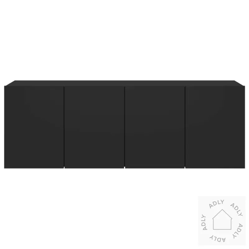 Veggmonterte Tv-Benker 2 Stk Svart 60X30X41 Cm