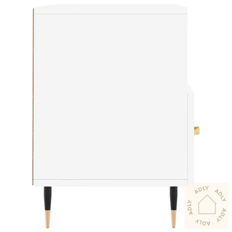 Tv-Benk Hvit 102X36X50 Cm Konstruert Tre