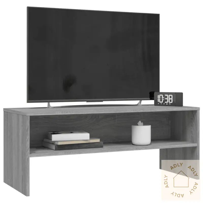 Tv-Benk Grå Sonoma 100X40X40 Cm Konstruert Tre