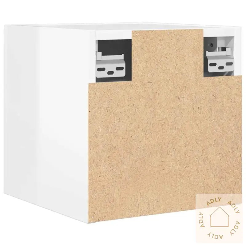 Vegghengt Tv-Benk Høyglans Hvit 30,5X30X30 Cm