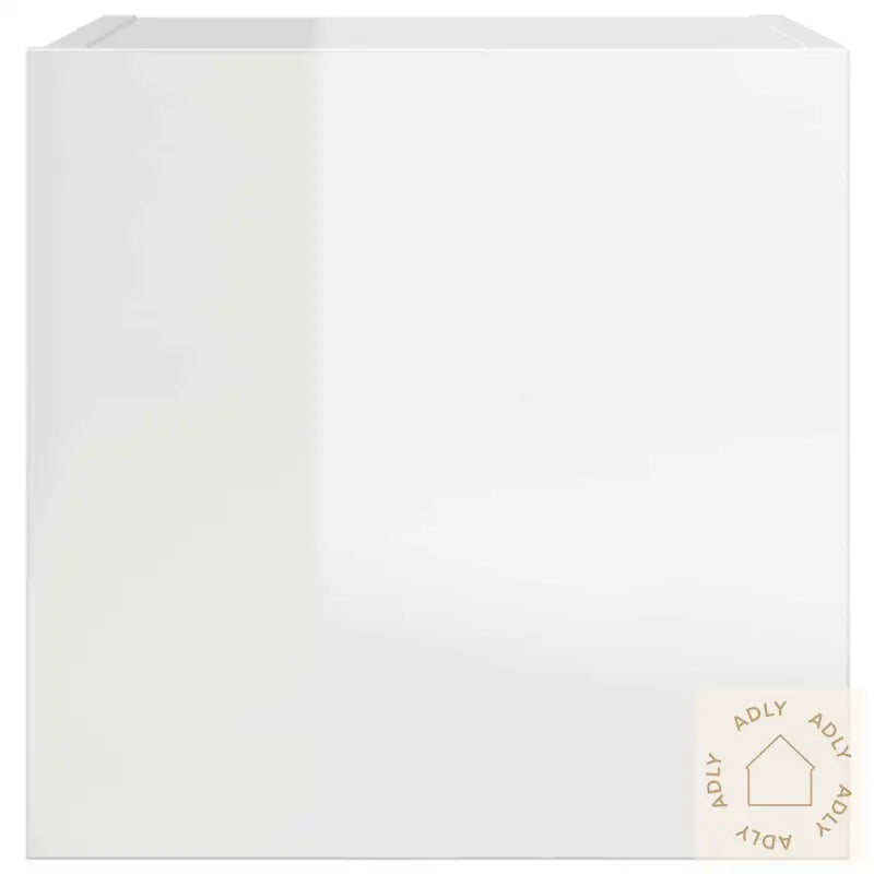 Vegghengt Tv-Benk Høyglans Hvit 30,5X30X30 Cm