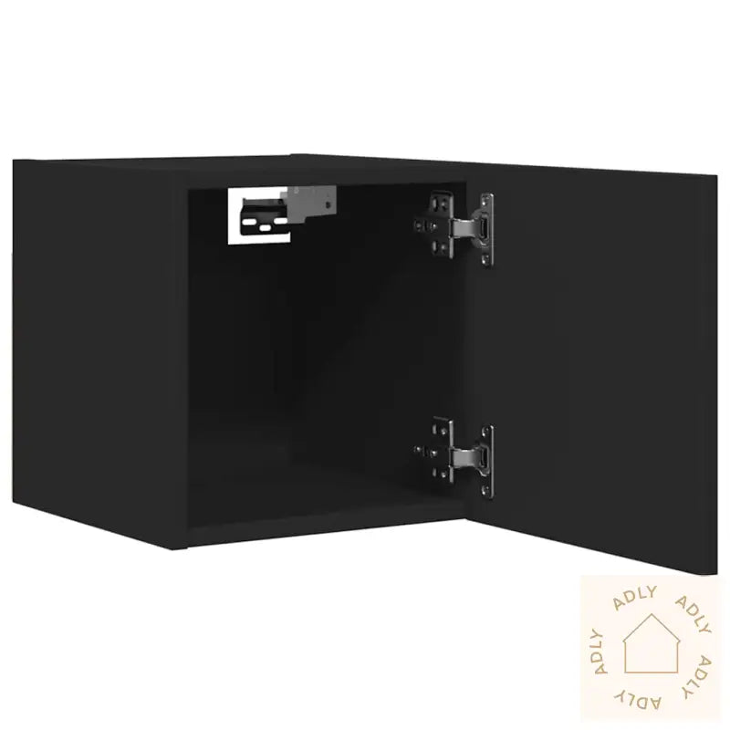 Vegghengt Tv-Benk Svart 30,5X30X30 Cm