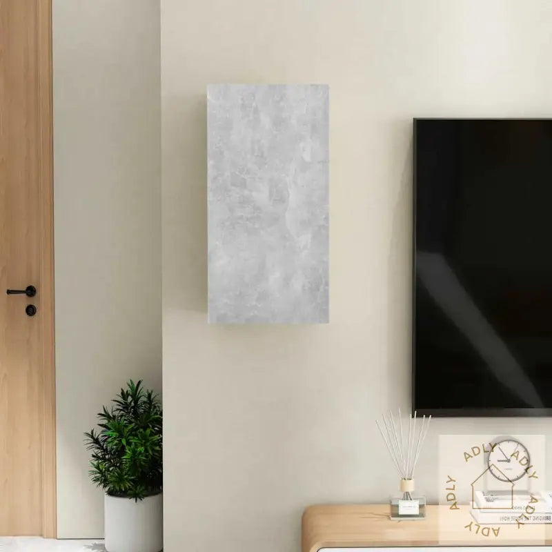 Tv-Benk Betonggrå 30,5X30X60 Cm Sponplate