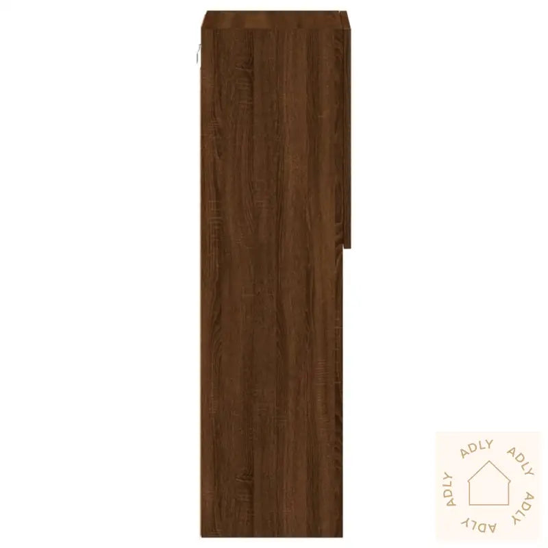 Tv-Benker Med Led-Lys 2 Stk Brun Eik 30,5X30X102 Cm