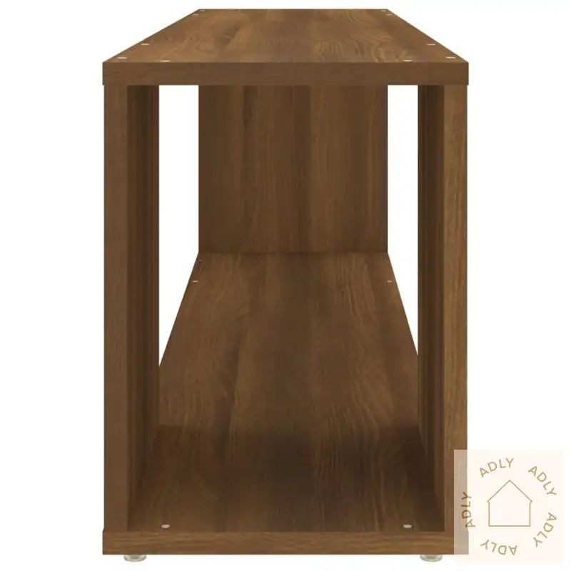 Tv-Benk Brun Eik 100X24X32 Cm Konstruert Tre