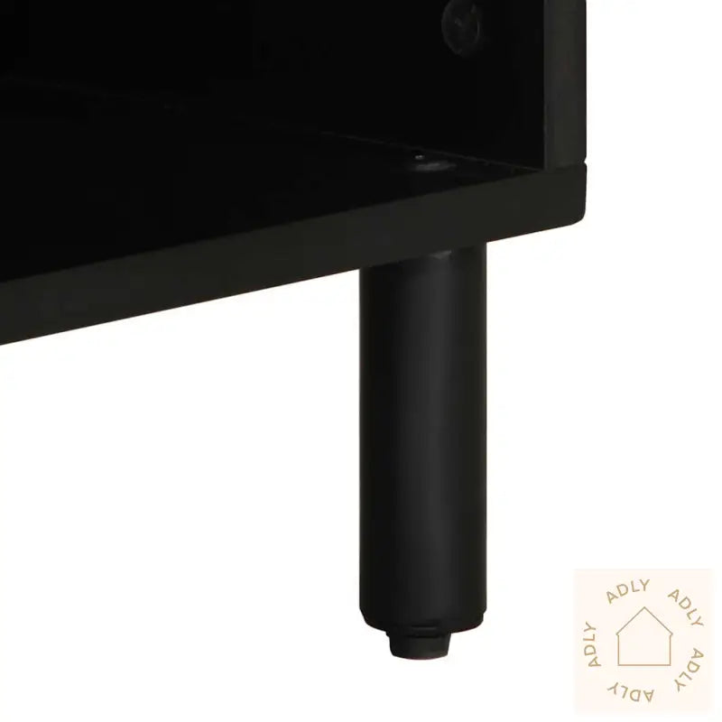 Tv-Benk Svart 100X33,5X46 Cm Grovt Heltre Mangotre