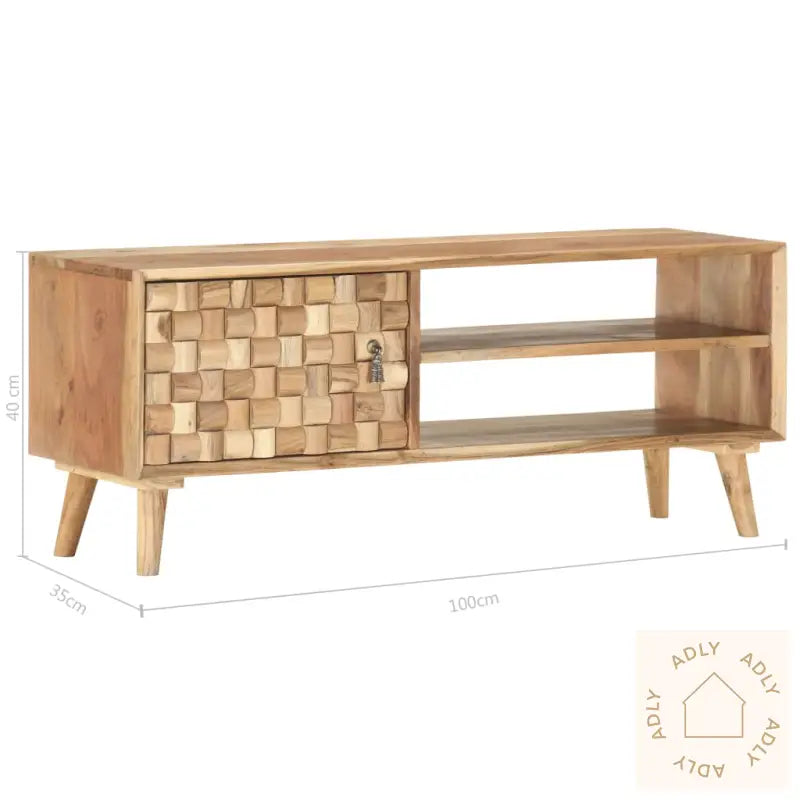 Tv-Benk 100X35X40 Cm Heltre Akasie