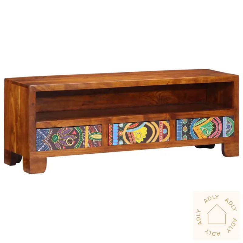 Tv-Skap Flerfarget 110X30X40 Heltre Akasie
