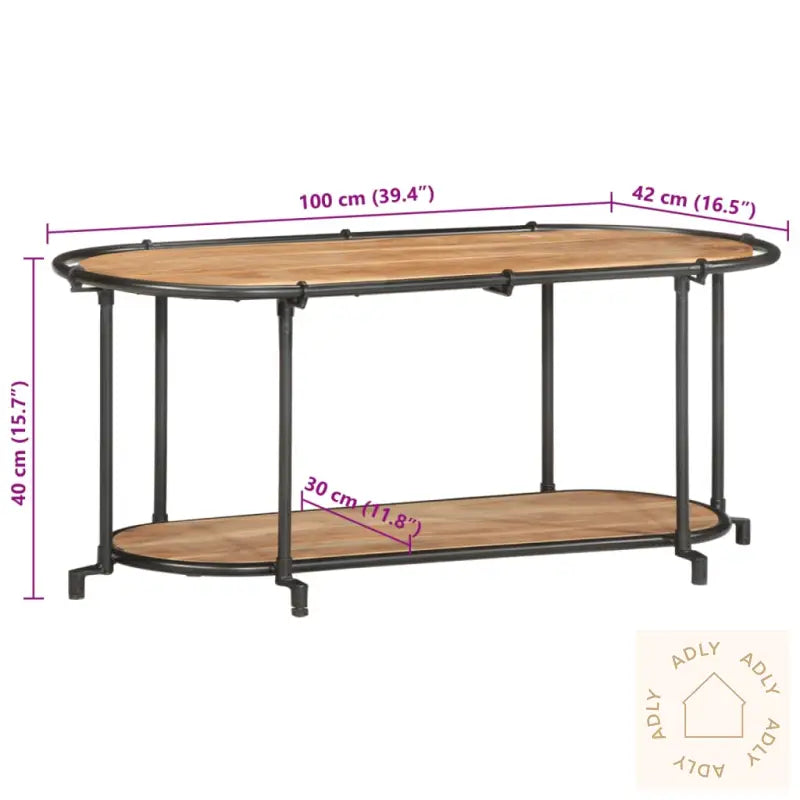 Tv-Benk 100X42X40 Cm Heltre Akasie