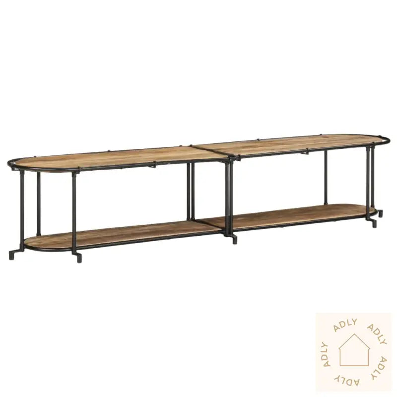 Tv-Benk 200X42X40 Cm Grov Heltre Mango