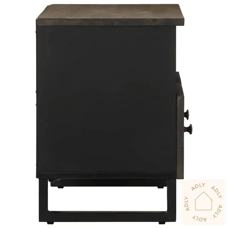Tv-Benk Svart 70X33X46 Cm Heltre Mango