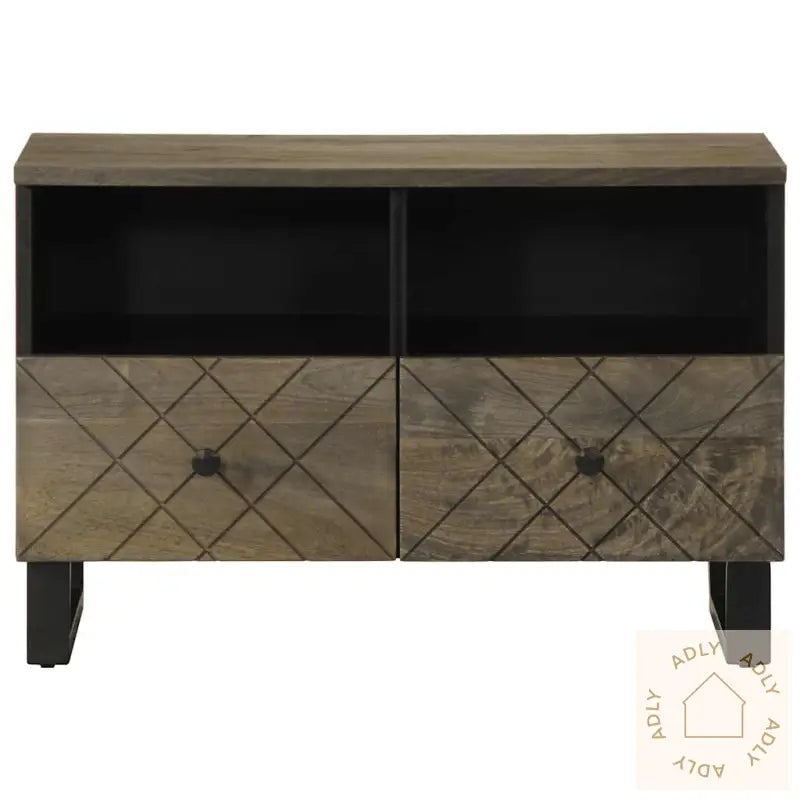 Tv-Benk Svart 70X33X46 Cm Heltre Mango