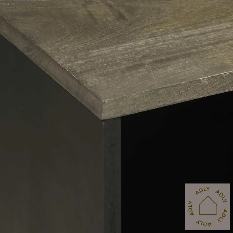 Tv-Benk Svart 80X33X46 Cm Heltre Mango