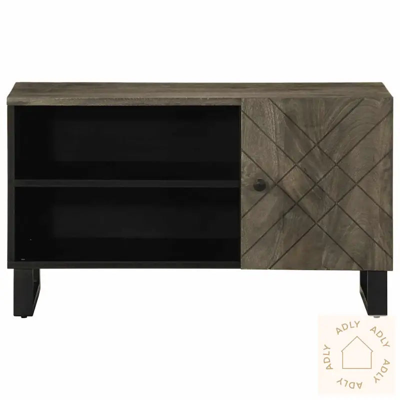 Tv-Benk Svart 80X33X46 Cm Heltre Mango