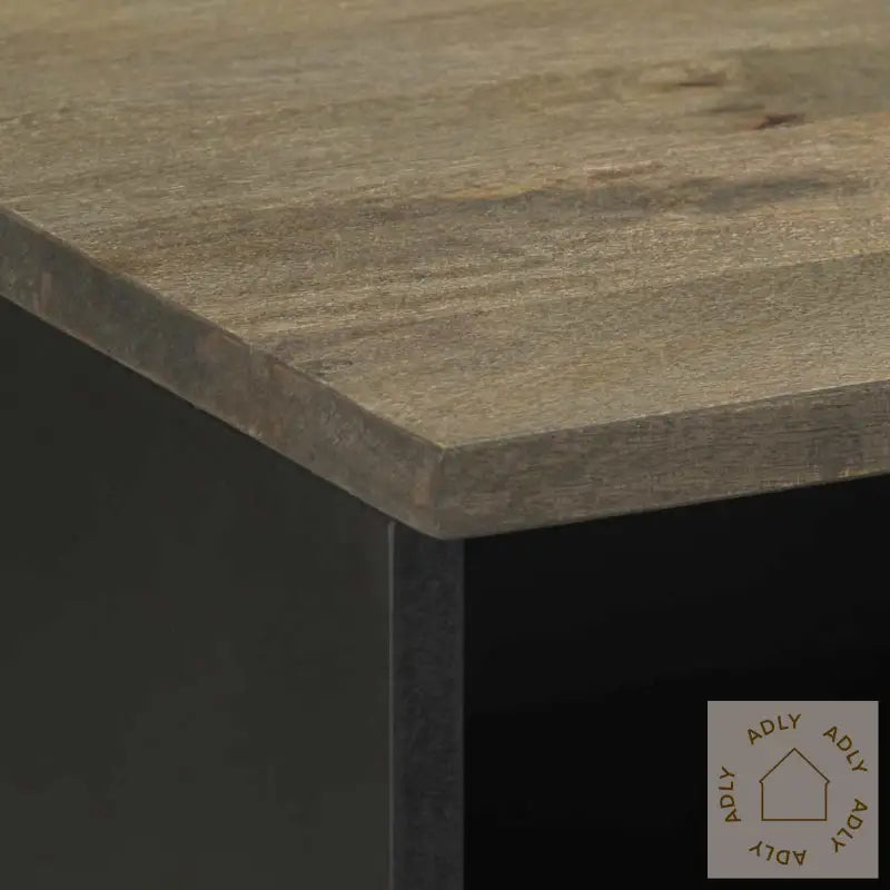 Tv-Benk Svart 70X33X46 Cm Heltre Mango