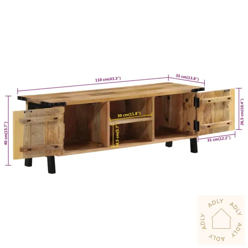Tv-Benk 110X35X40 Cm Heltre Mango