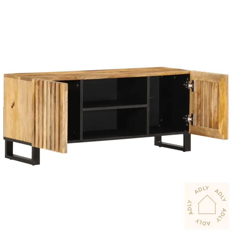 Tv-Benk 105X34X46 Cm Grovt Heltre Mangotre