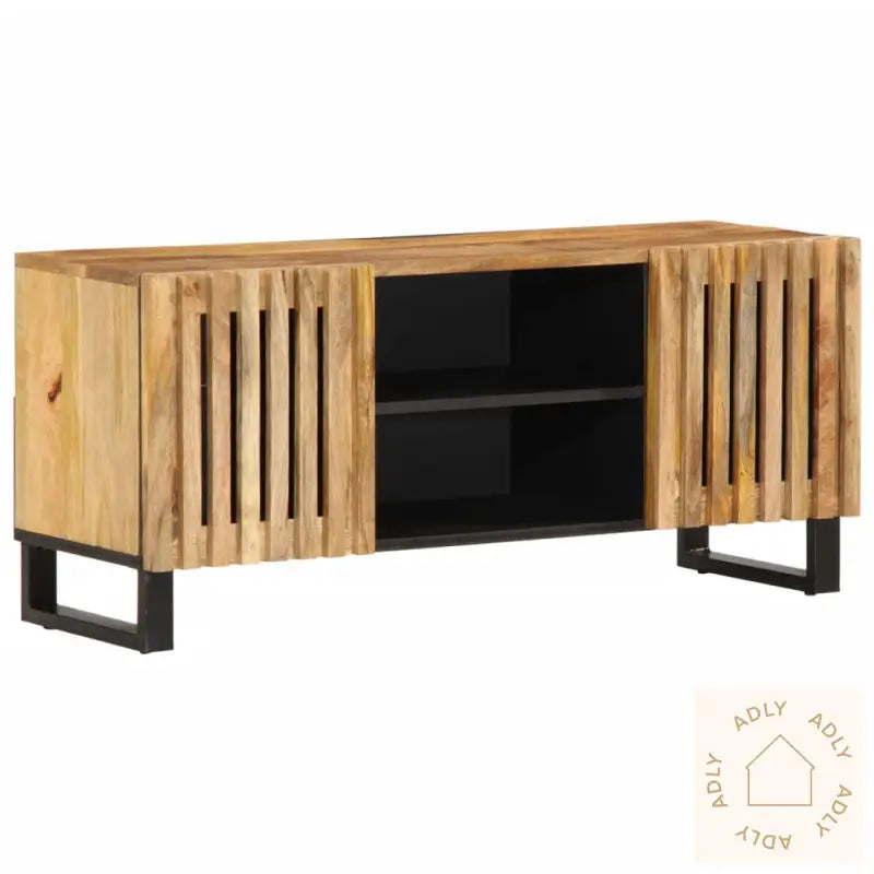 Tv-Benk 105X34X46 Cm Grovt Heltre Mangotre