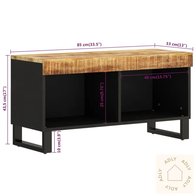 Tv-Benk 85X33X43,5 Cm Heltre Mango