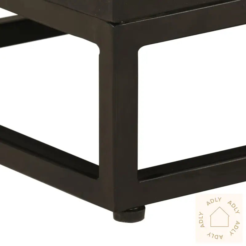 Tv-Benk Svart 110X30X40 Cm Heltre Mangotre Og Jern