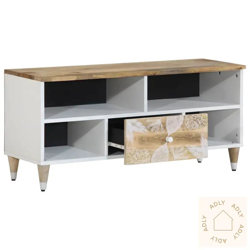 Tv-Benk 100X33,5X46 Cm Heltre Mango