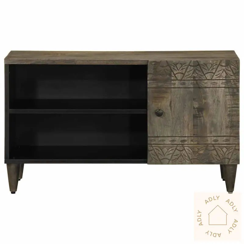 Tv-Benk Lysegrå 80X31,5X46 Cm Heltre Mango