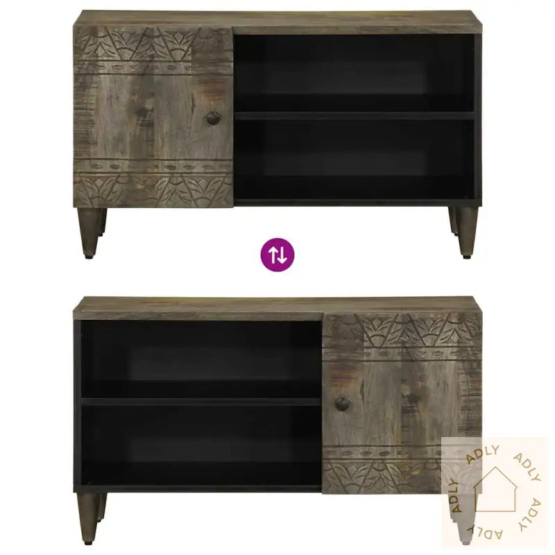 Tv-Benk Lysegrå 80X31,5X46 Cm Heltre Mango