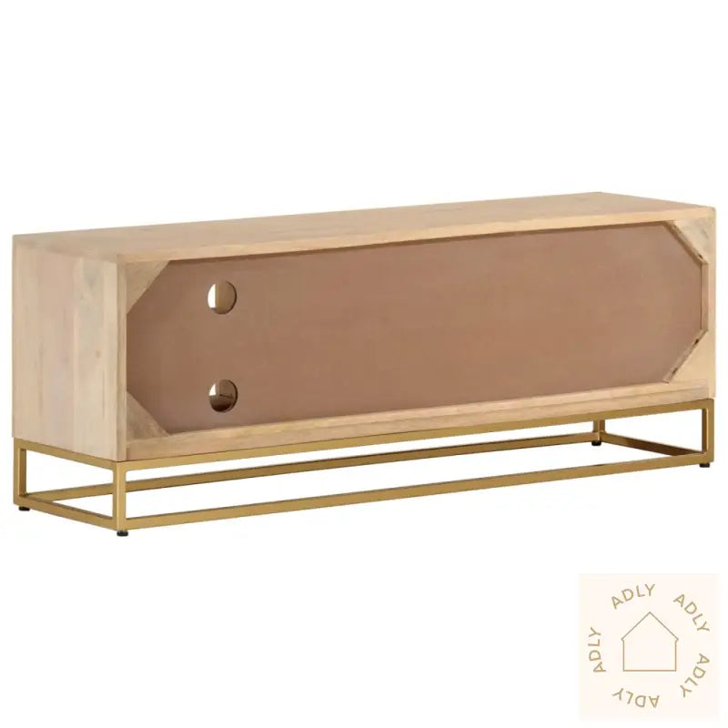 Tv-Benk 110X30X40 Cm Heltre Mangotre Og Jern