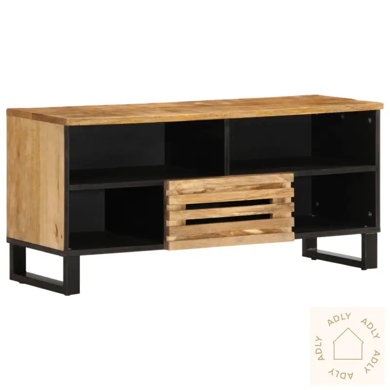 Tv-Benk 100X34X46 Cm Grov Heltre Mango