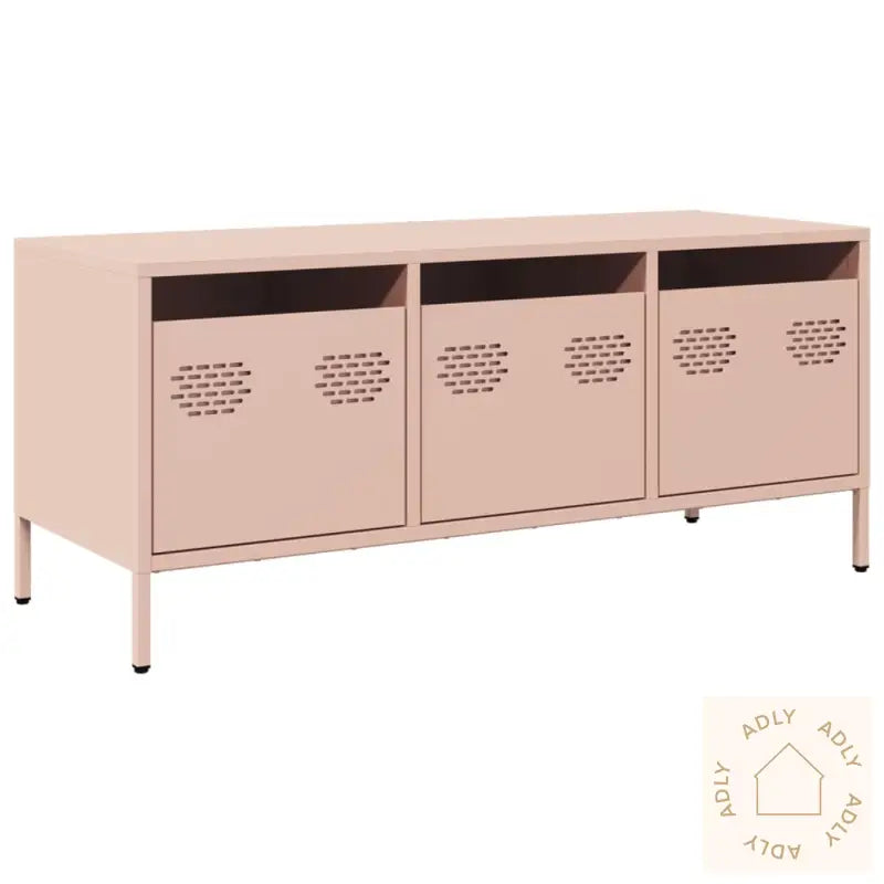 Tv-Benk Rosa 101,5X39X43,5 Cm Kaldvalset Stål