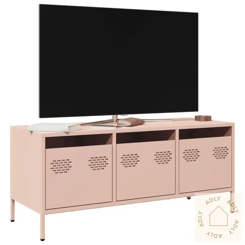Tv-Benk Rosa 101,5X39X43,5 Cm Kaldvalset Stål