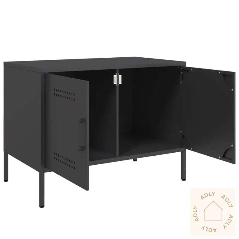 Tv-Benker 2 Stk Svart 68X39X50,5 Cm Stål