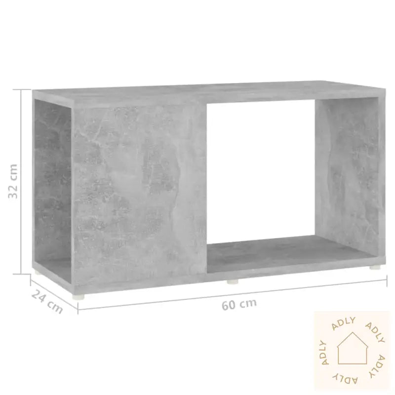 Tv-Benk Betonggrå 60X24X32 Cm Konstruert Tre