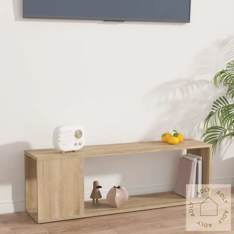 Tv-Benk Sonoma Eik 100X24X32 Cm Konstruert Tre