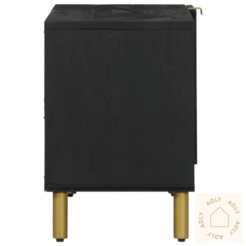 Tv-Benk Svart 80X33X46 Cm Konstruert Tre