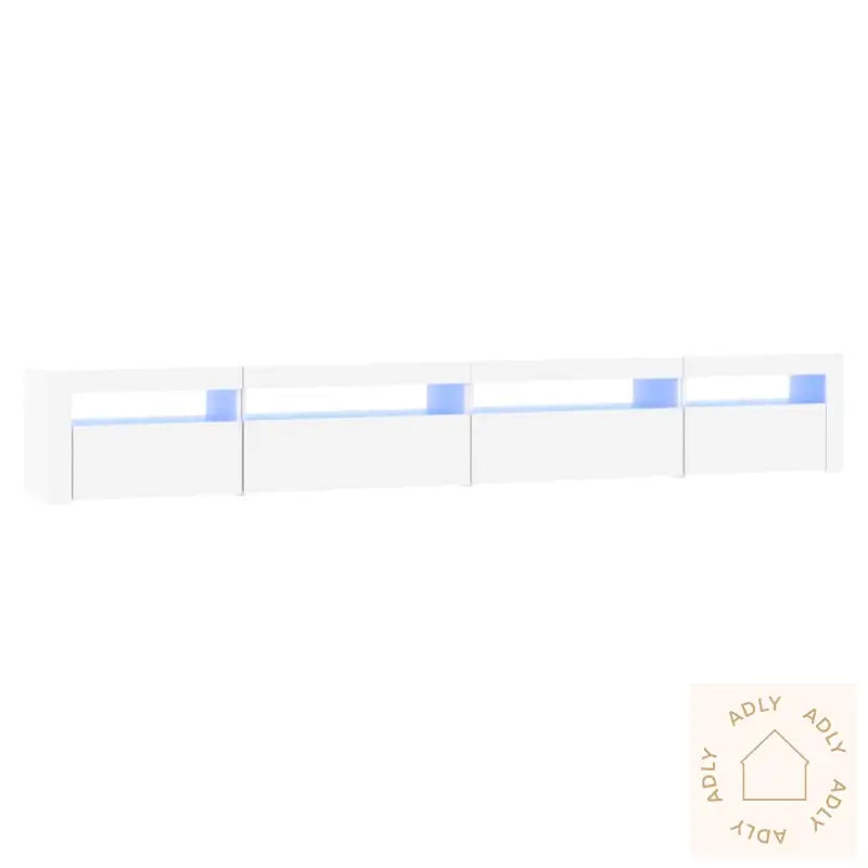 Tv-Benk Med Led-Lys Hvit 270X35X40 Cm