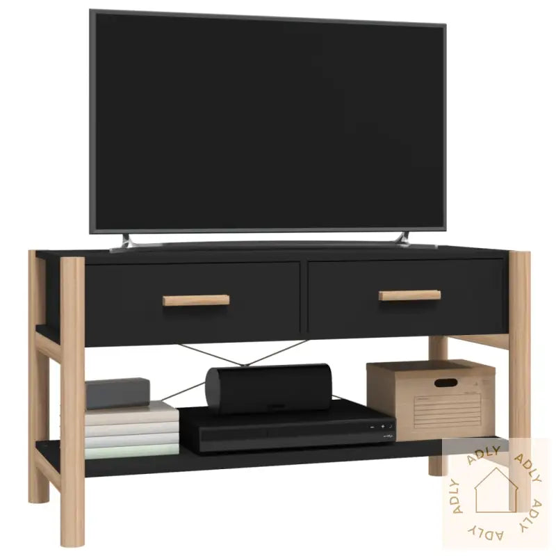 Tv-Benk Svart 82X38X45 Cm Konstruert Tre