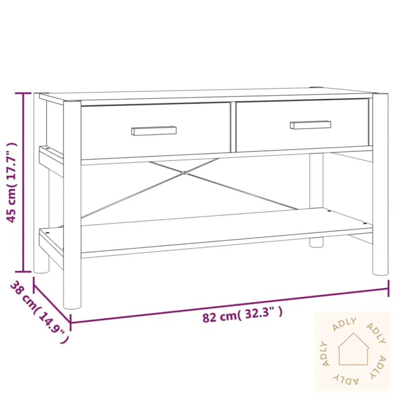 Tv-Benk Svart 82X38X45 Cm Konstruert Tre