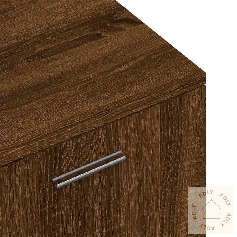 Tv-Benk Brun Eik 120X34X37 Cm Konstruert Tre